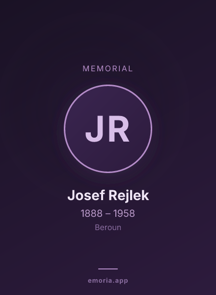 Memorial portrait of Josef Rejlek