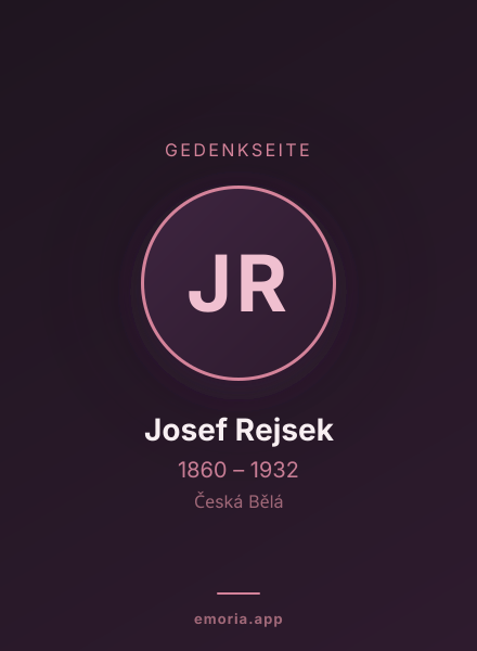 Gedenkportrait von Josef Rejsek