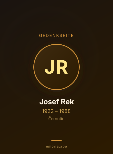 Gedenkportrait von Josef Rek