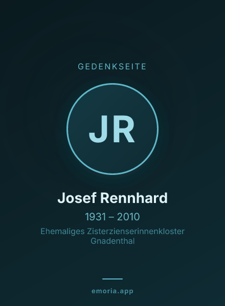 Gedenkportrait von Josef Rennhard