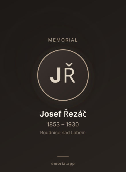 Memorial portrait of Josef Řezáč