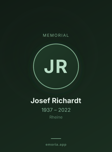 Memorial portrait of Josef Richardt