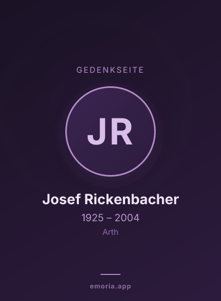 Gedenkportrait von Josef Rickenbacher