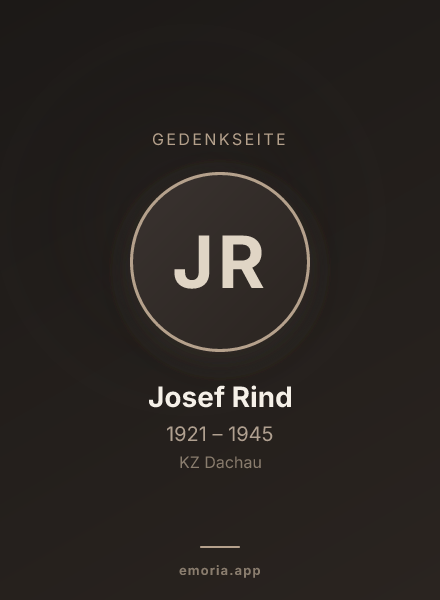 Gedenkportrait von Josef Rind