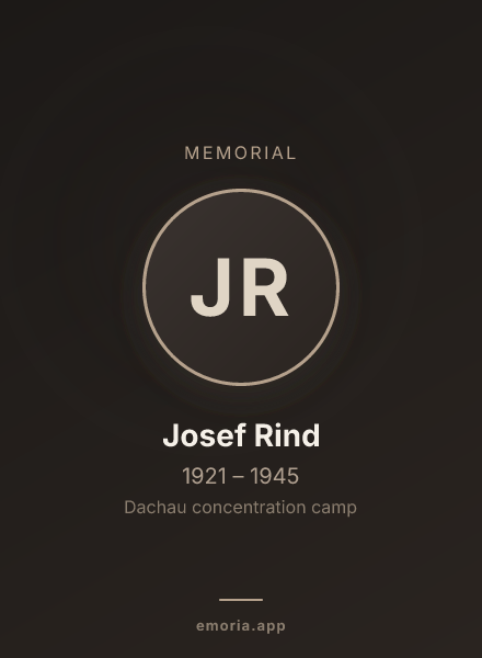 Memorial portrait of Josef Rind
