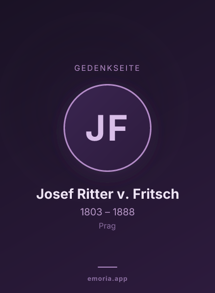Gedenkportrait von Josef Ritter v. Fritsch