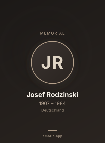 Memorial portrait of Josef Rodzinski