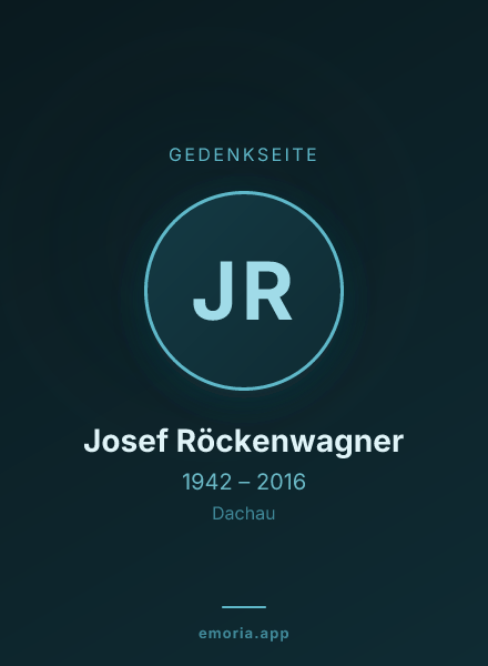 Gedenkportrait von Josef Röckenwagner