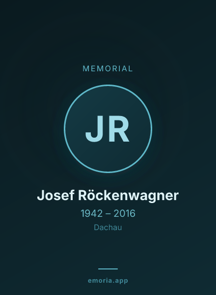 Memorial portrait of Josef Röckenwagner
