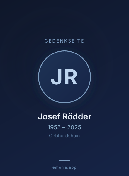 Gedenkportrait von Josef Rödder