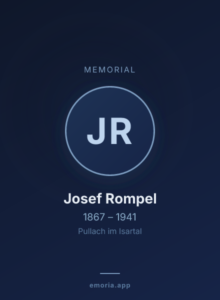 Memorial portrait of Josef Rompel