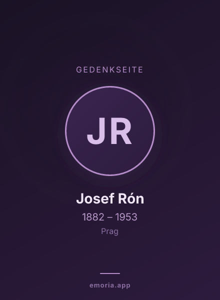 Gedenkportrait von Josef Rón