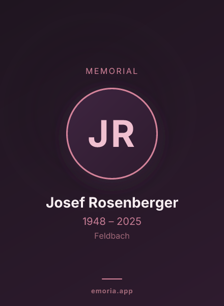 Memorial portrait of Josef Rosenberger