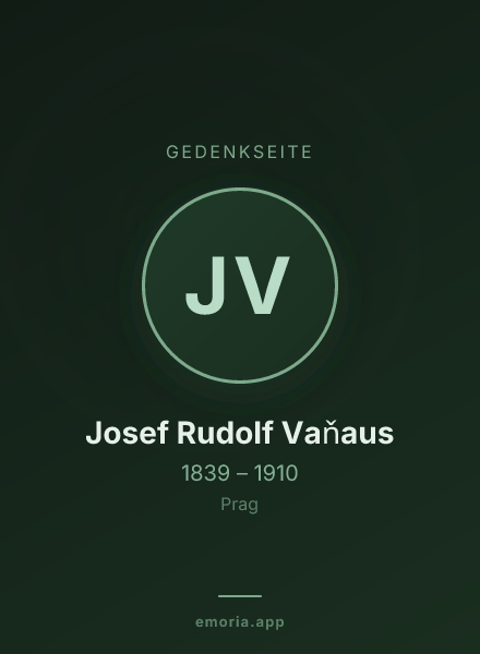 Gedenkportrait von Josef Rudolf Vaňaus