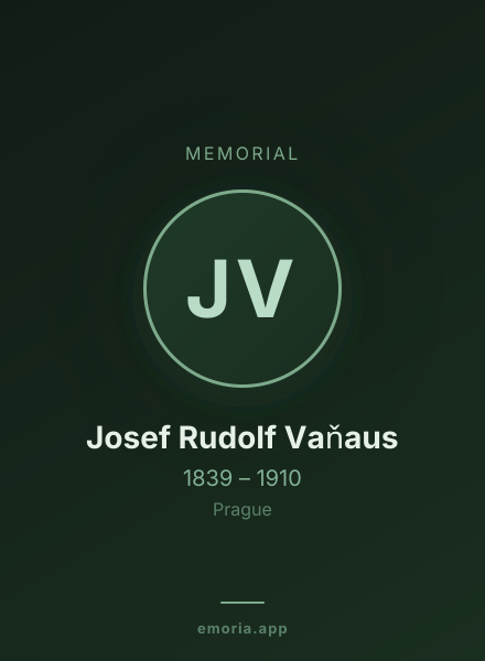 Memorial portrait of Josef Rudolf Vaňaus