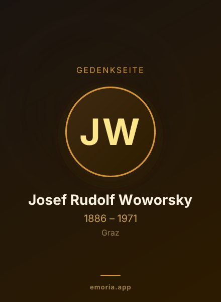 Gedenkportrait von Josef Rudolf Woworsky