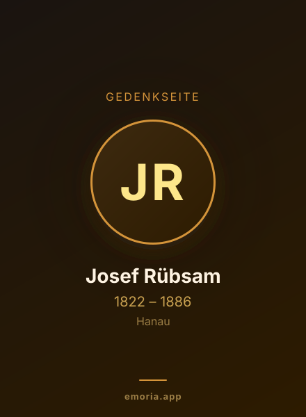 Gedenkportrait von Josef Rübsam
