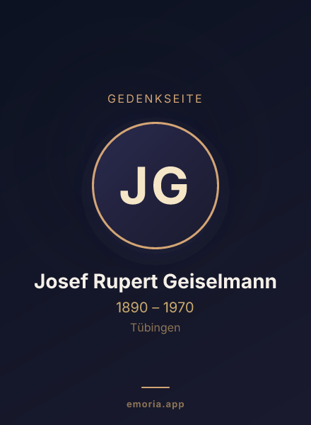 Gedenkportrait von Josef Rupert Geiselmann