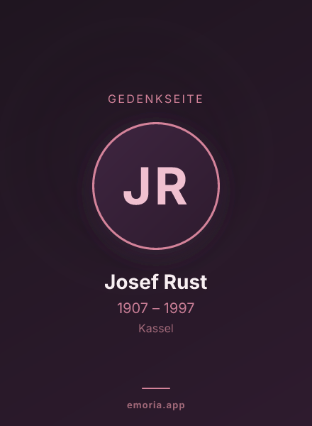 Gedenkportrait von Josef Rust
