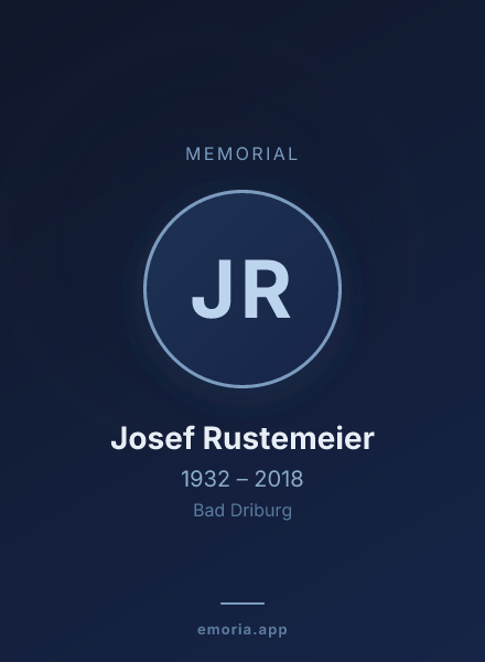 Memorial portrait of Josef Rustemeier