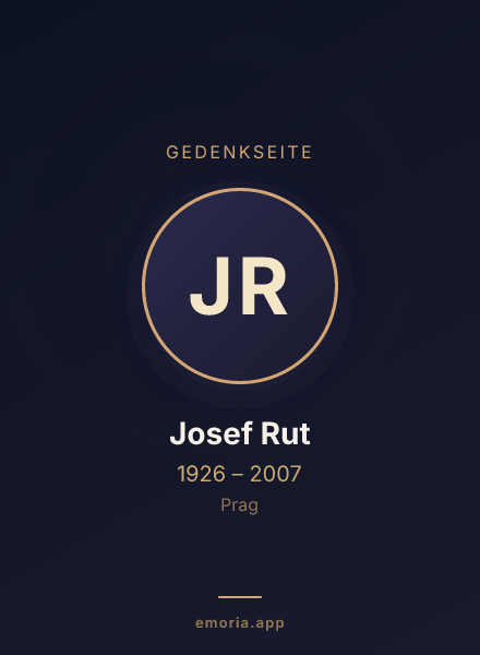 Gedenkportrait von Josef Rut