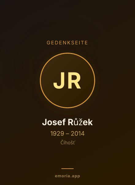 Gedenkportrait von Josef Růžek