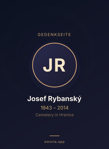 Gedenkportrait von Josef Rybanský