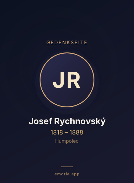 Gedenkportrait von Josef Rychnovský
