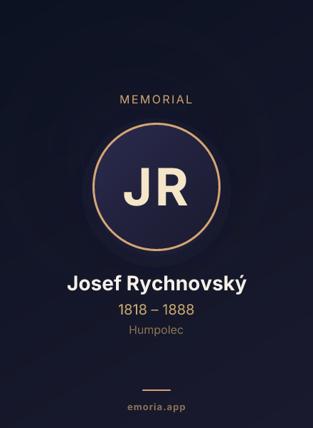 Memorial portrait of Josef Rychnovský
