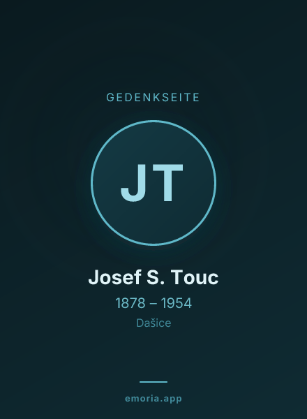 Gedenkportrait von Josef S. Touc