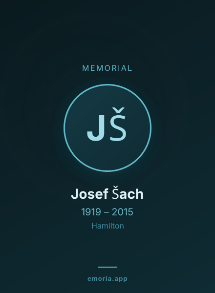 Memorial portrait of Josef Šach
