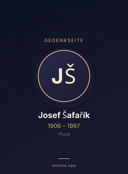Gedenkportrait von Josef Šafařík