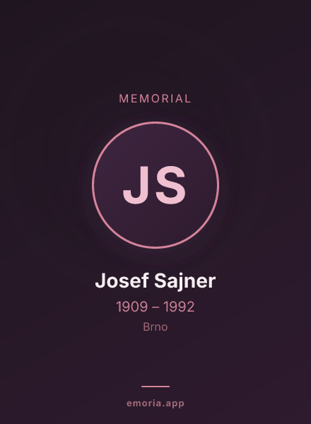 Memorial portrait of Josef Sajner