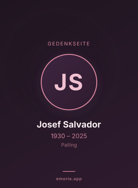 Gedenkportrait von Josef Salvador