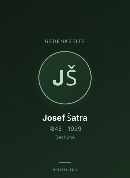 Gedenkportrait von Josef Šatra