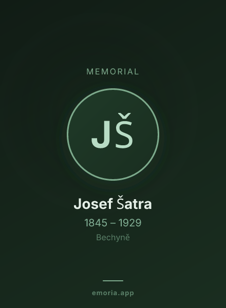 Memorial portrait of Josef Šatra