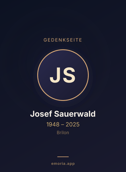 Gedenkportrait von Josef Sauerwald