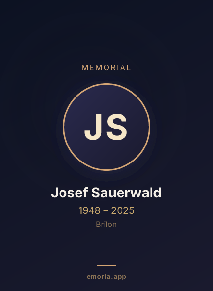 Memorial portrait of Josef Sauerwald