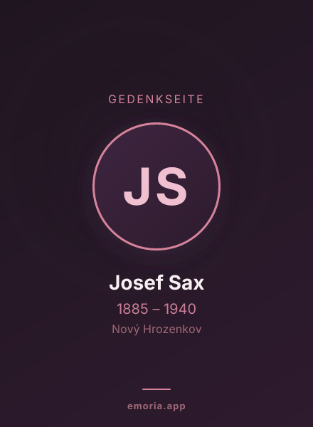 Gedenkportrait von Josef Sax