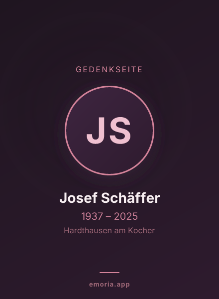 Gedenkportrait von Josef Schäffer