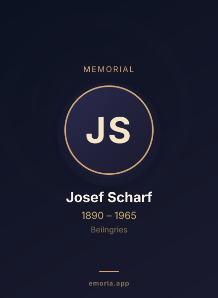 Memorial portrait of Josef Scharf