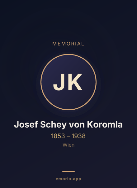 Memorial portrait of Josef Schey von Koromla
