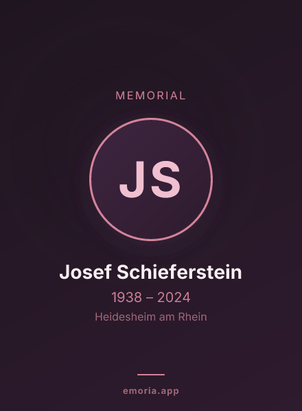 Memorial portrait of Josef Schieferstein