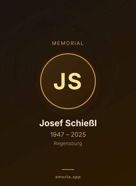 Memorial portrait of Josef Schießl