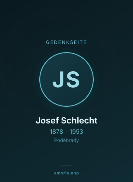 Gedenkportrait von Josef Schlecht