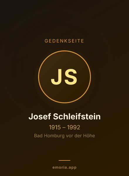Gedenkportrait von Josef Schleifstein