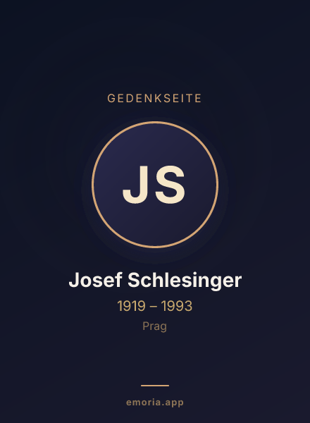 Gedenkportrait von Josef Schlesinger