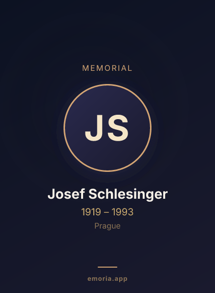Memorial portrait of Josef Schlesinger