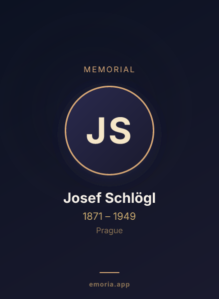 Memorial portrait of Josef Schlögl