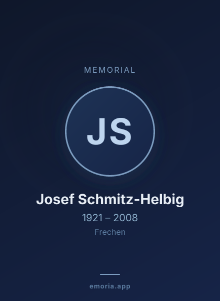 Memorial portrait of Josef Schmitz-Helbig